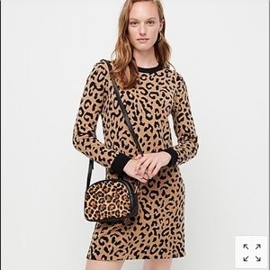 J Crew leopard print dress